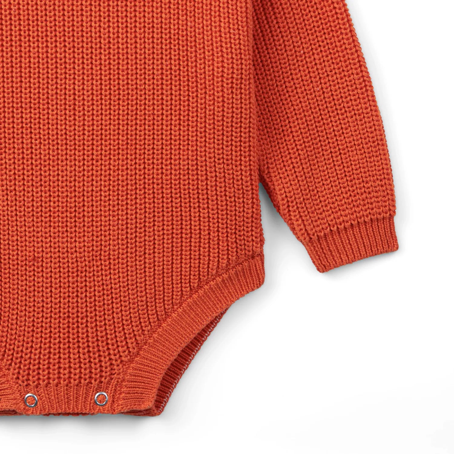 Classic Chunky Knit Baby Romper in Orange Rust - Aaria Tees Aaria Tees