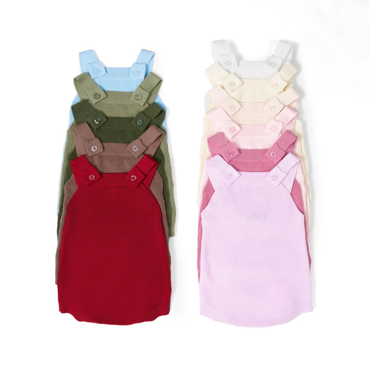 Baby Knit Button Strap Romper in Forest Green - Aaria Tees Aaria Tees