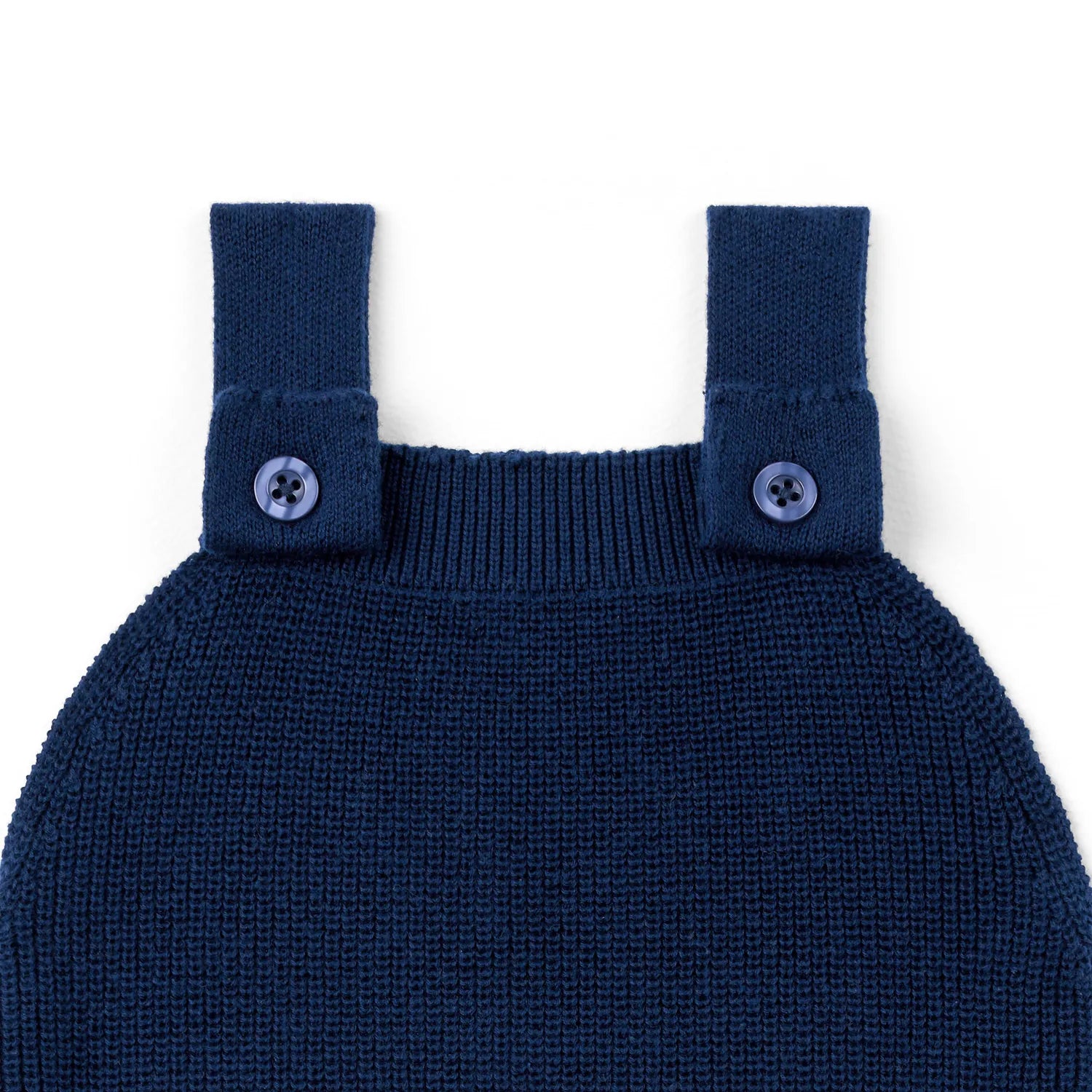 Baby Knit Button Strap Romper in Navy - Aaria Tees Aaria Tees