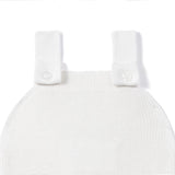 Baby Knit Button Strap Romper in White - Aaria Tees Aaria Tees