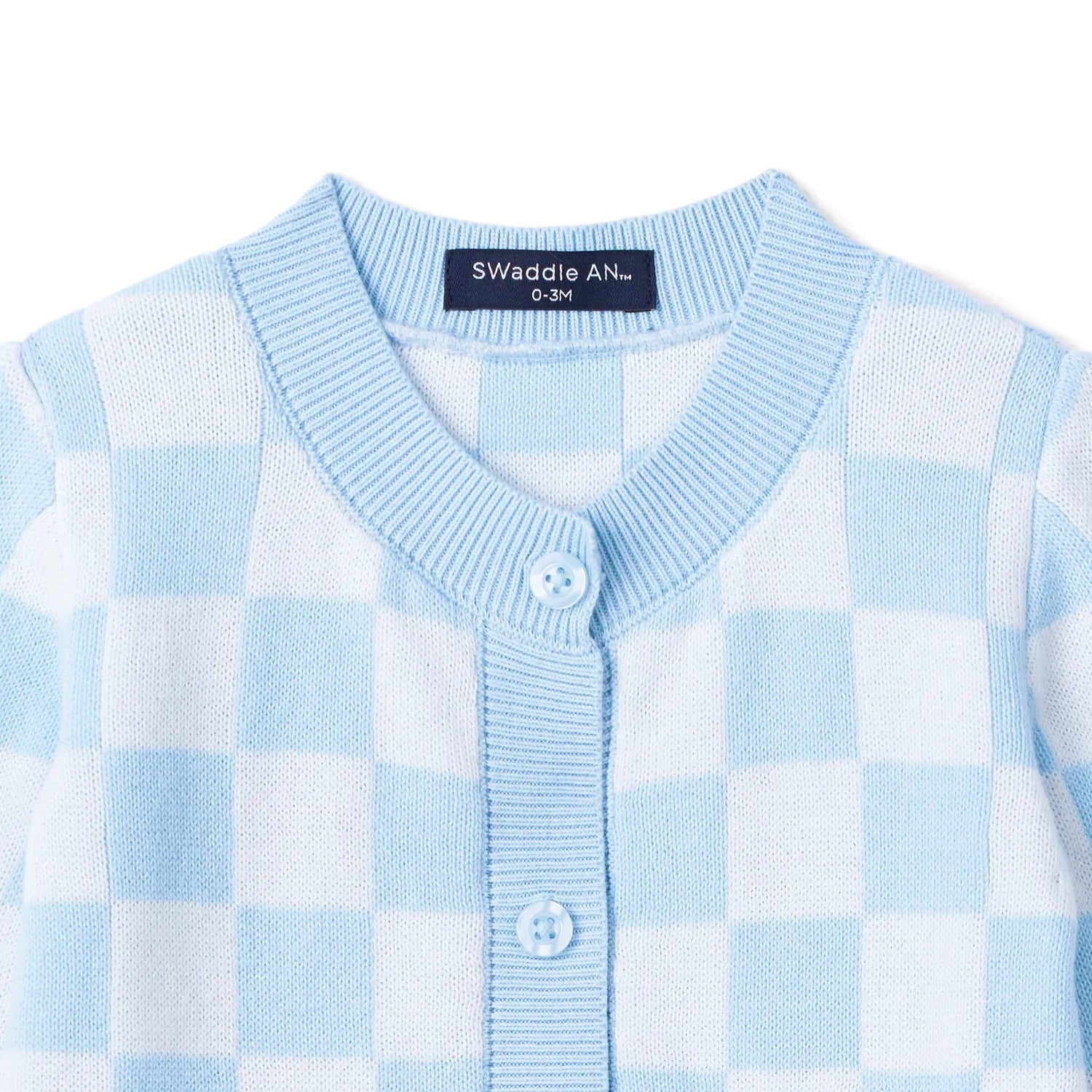 Checker Baby Knit Button Romper - Aaria Tees Aaria Tees