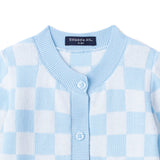 Checker Baby Knit Button Romper - Aaria Tees Aaria Tees