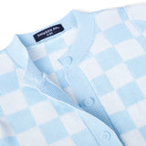 Checker Baby Knit Button Romper - Aaria Tees Aaria Tees