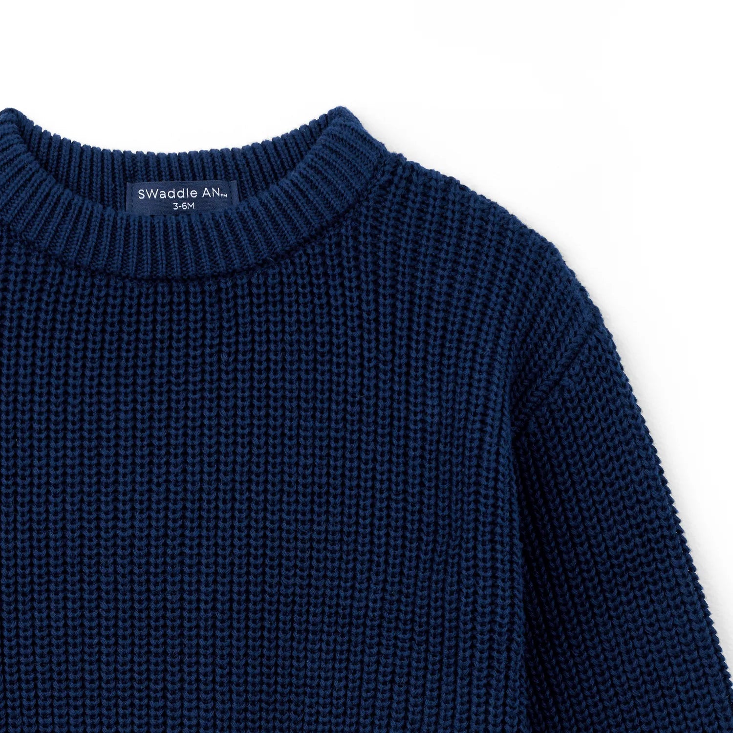 Classic Knit Baby Sweater in Navy - Aaria Tees Aaria Tees