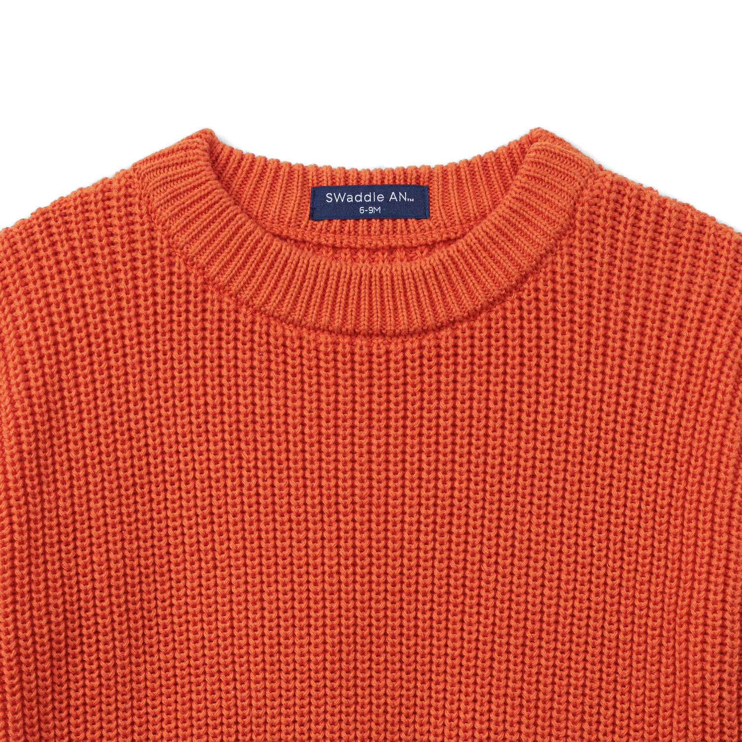 Classic Knit Baby Sweater in Orange Rust - Aaria Tees Aaria Tees