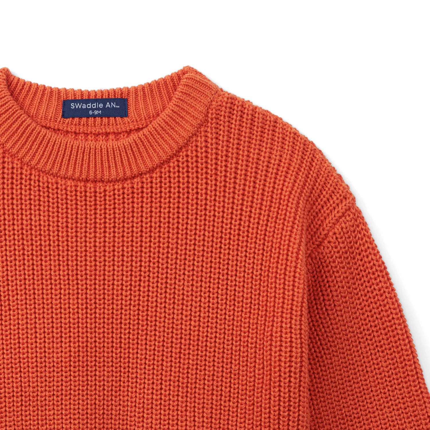 Classic Knit Baby Sweater in Orange Rust - Aaria Tees Aaria Tees
