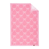 Coquette Bow Jacquard Knit Baby Blanket - Aaria Tees Aaria Tees