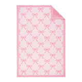 Coquette Bow Jacquard Knit Baby Blanket - Aaria Tees Aaria Tees
