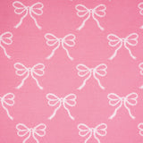 Coquette Bow Jacquard Knit Baby Blanket - Aaria Tees Aaria Tees