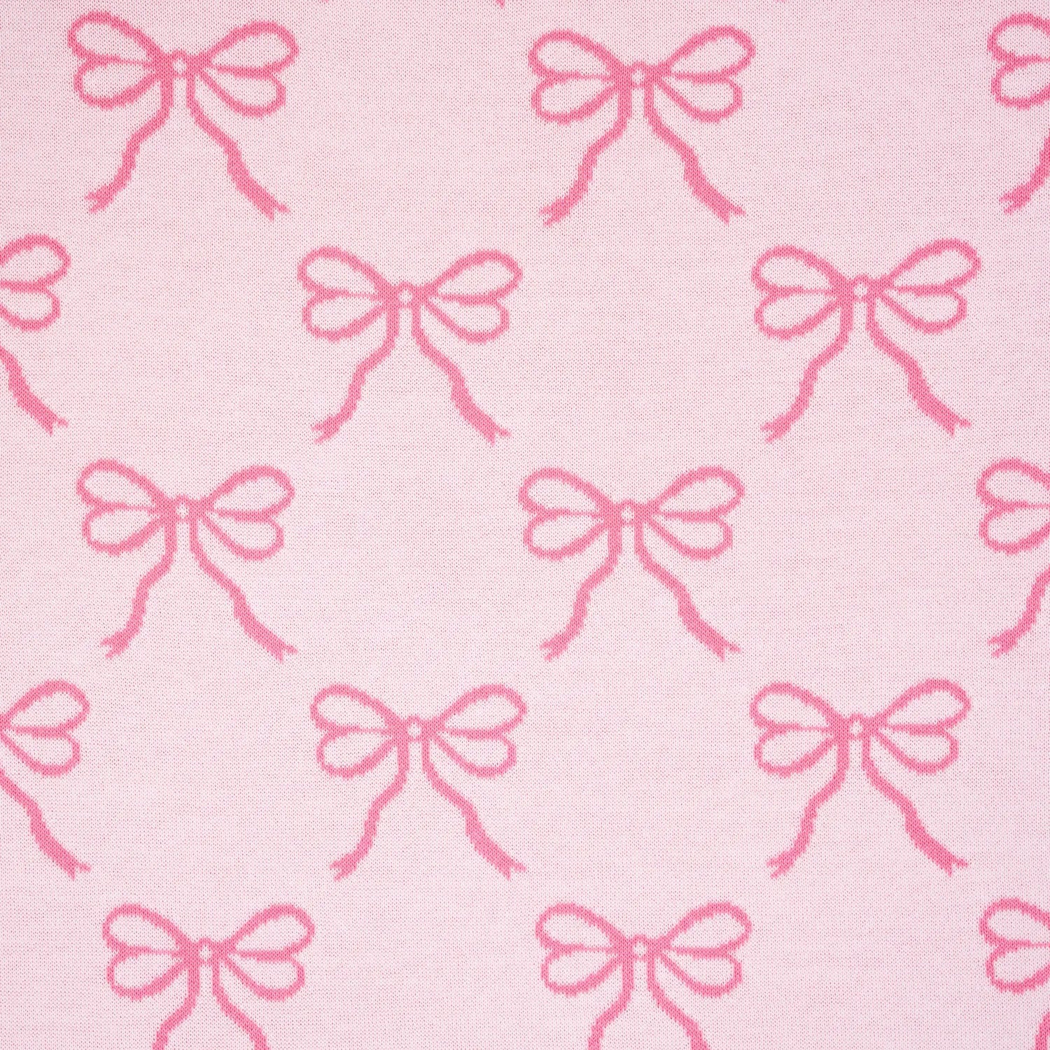 Coquette Bow Jacquard Knit Baby Blanket - Aaria Tees Aaria Tees
