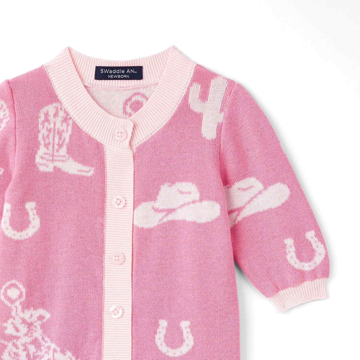 Cowgirl Baby Knit Button Romper - Aaria Tees Aaria Tees
