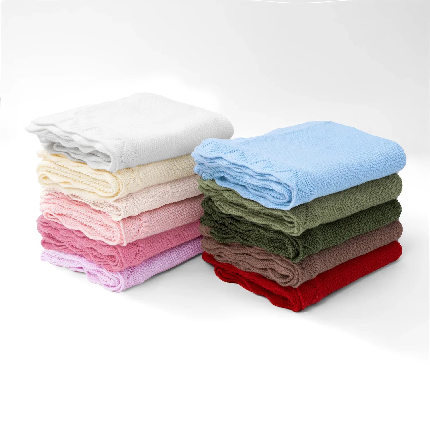 Heirloom Lace Knit Baby Blanket in Sage Green - Aaria Tees Aaria Tees