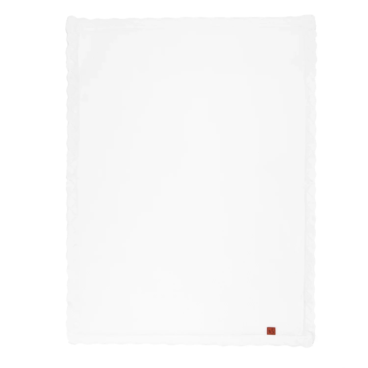 Heirloom Lace Knit Baby Blanket in White - Aaria Tees Aaria Tees