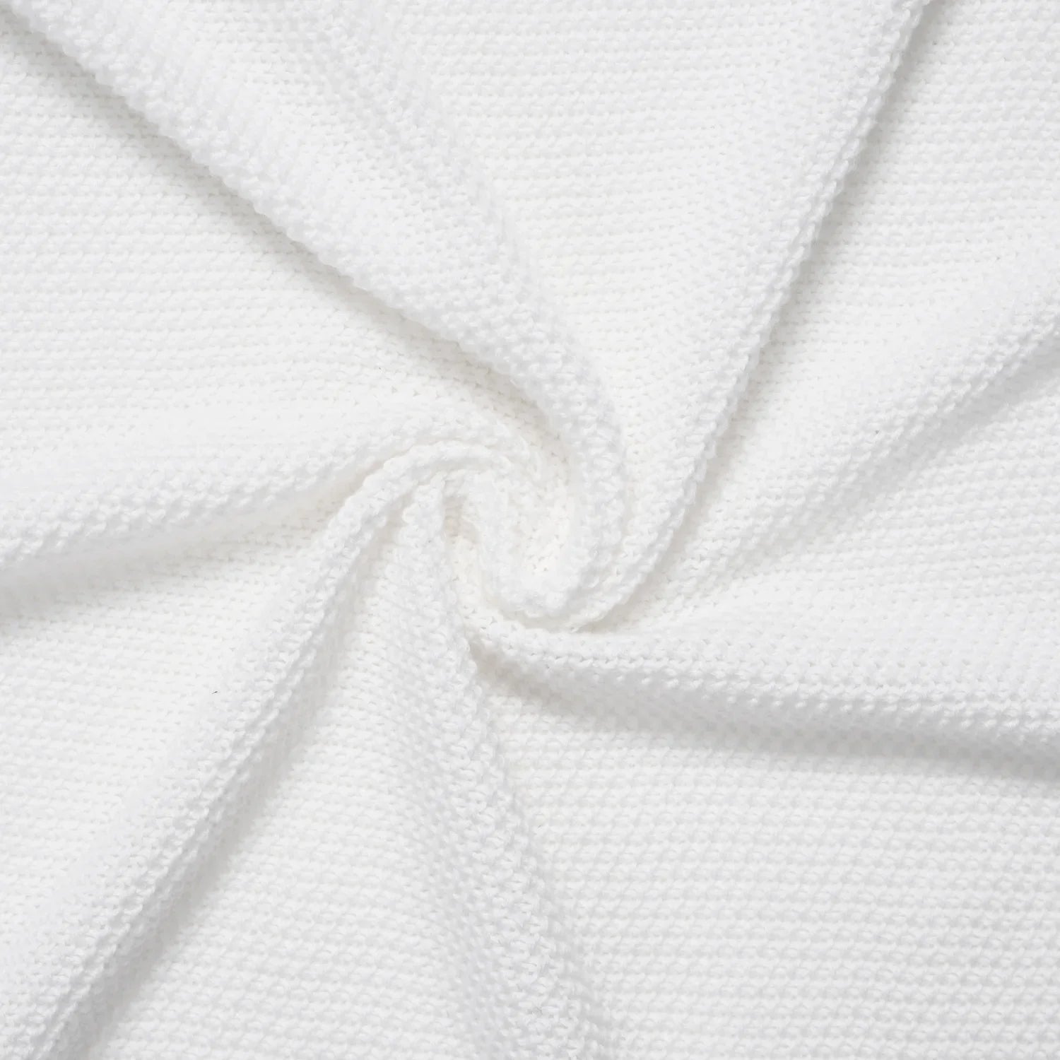 Heirloom Lace Knit Baby Blanket in White - Aaria Tees Aaria Tees