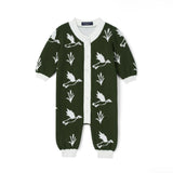 Mallard Duck Baby Knit Button Romper - Aaria Tees Aaria Tees