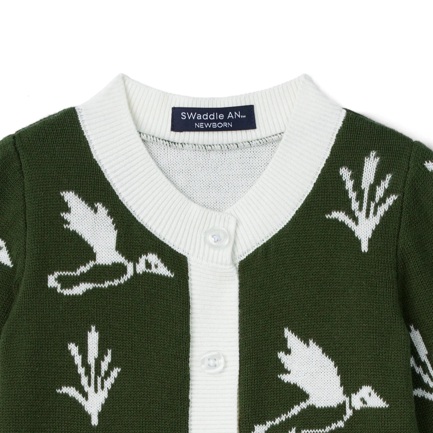 Mallard Duck Baby Knit Button Romper - Aaria Tees Aaria Tees