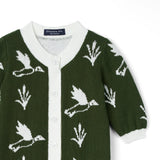 Mallard Duck Baby Knit Button Romper - Aaria Tees Aaria Tees