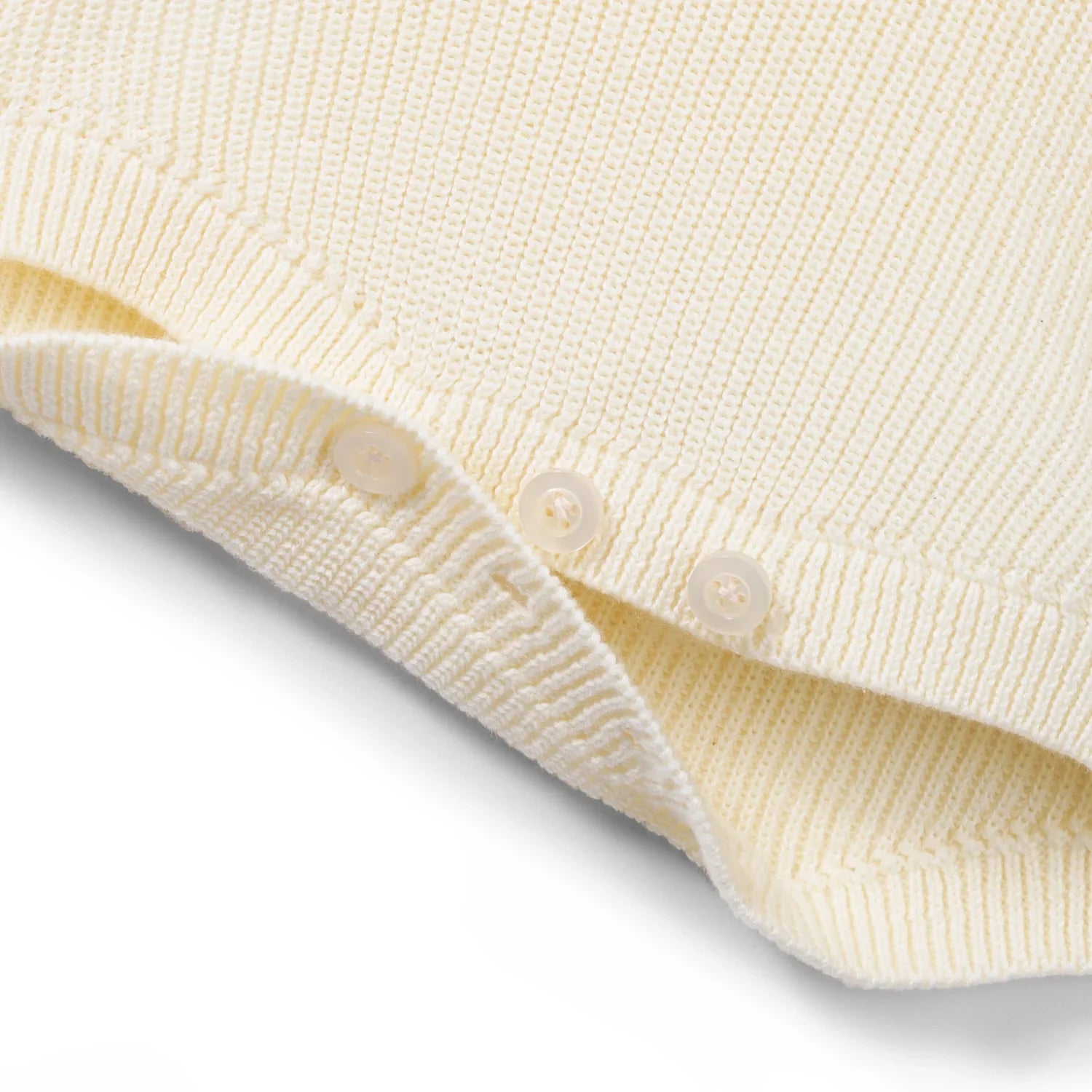 Baby Knit Button Strap Romper in Cream - Aaria Tees Aaria Tees
