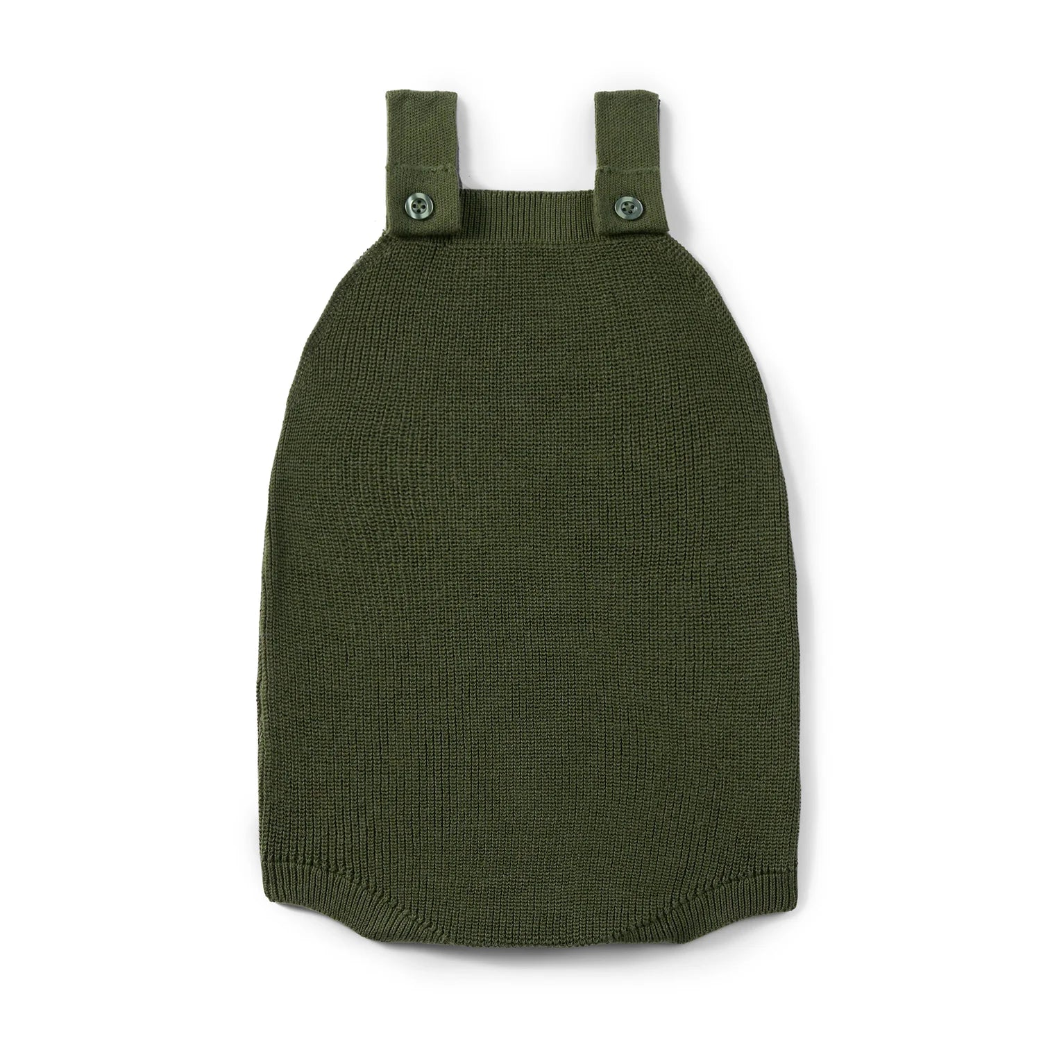 Baby Knit Button Strap Romper in Forest Green - Aaria Tees Aaria Tees