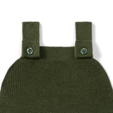 Baby Knit Button Strap Romper in Forest Green - Aaria Tees Aaria Tees