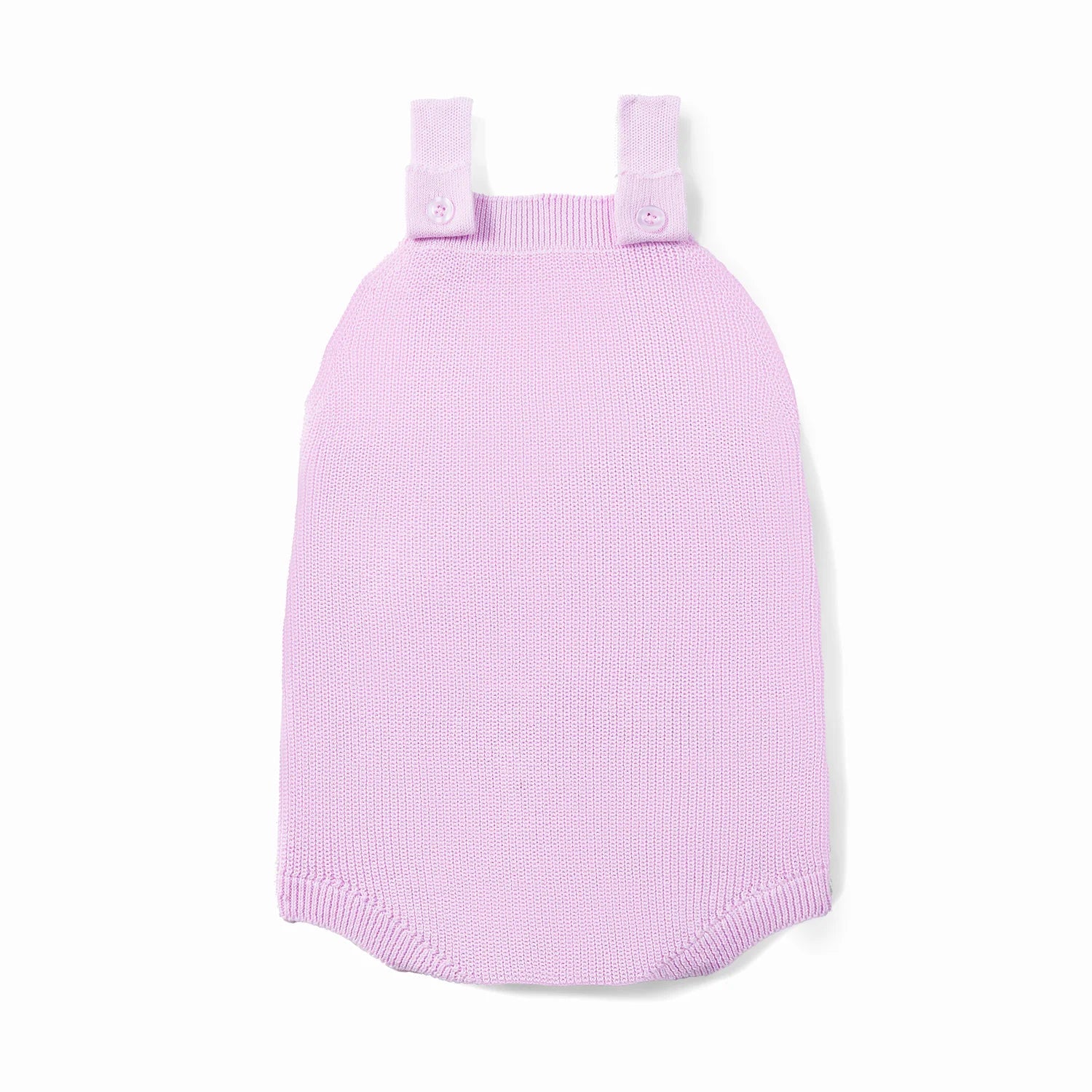Baby Knit Button Strap Romper in Lilac - Aaria Tees Aaria Tees