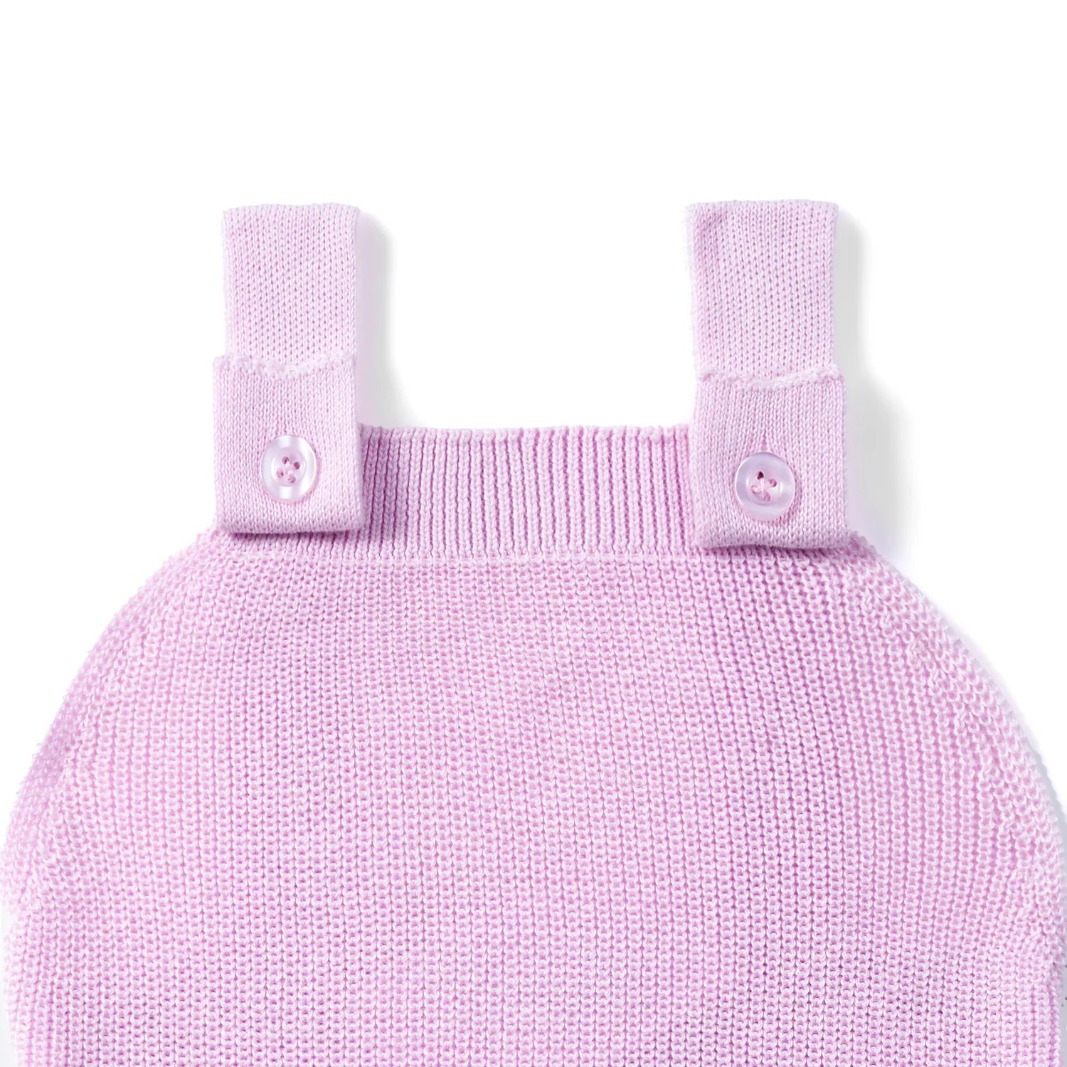 Baby Knit Button Strap Romper in Lilac - Aaria Tees Aaria Tees