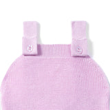 Baby Knit Button Strap Romper in Lilac - Aaria Tees Aaria Tees