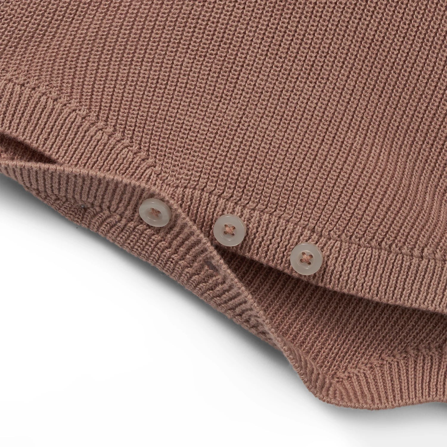Baby Knit Button Strap Romper in Mocha - Aaria Tees Aaria Tees