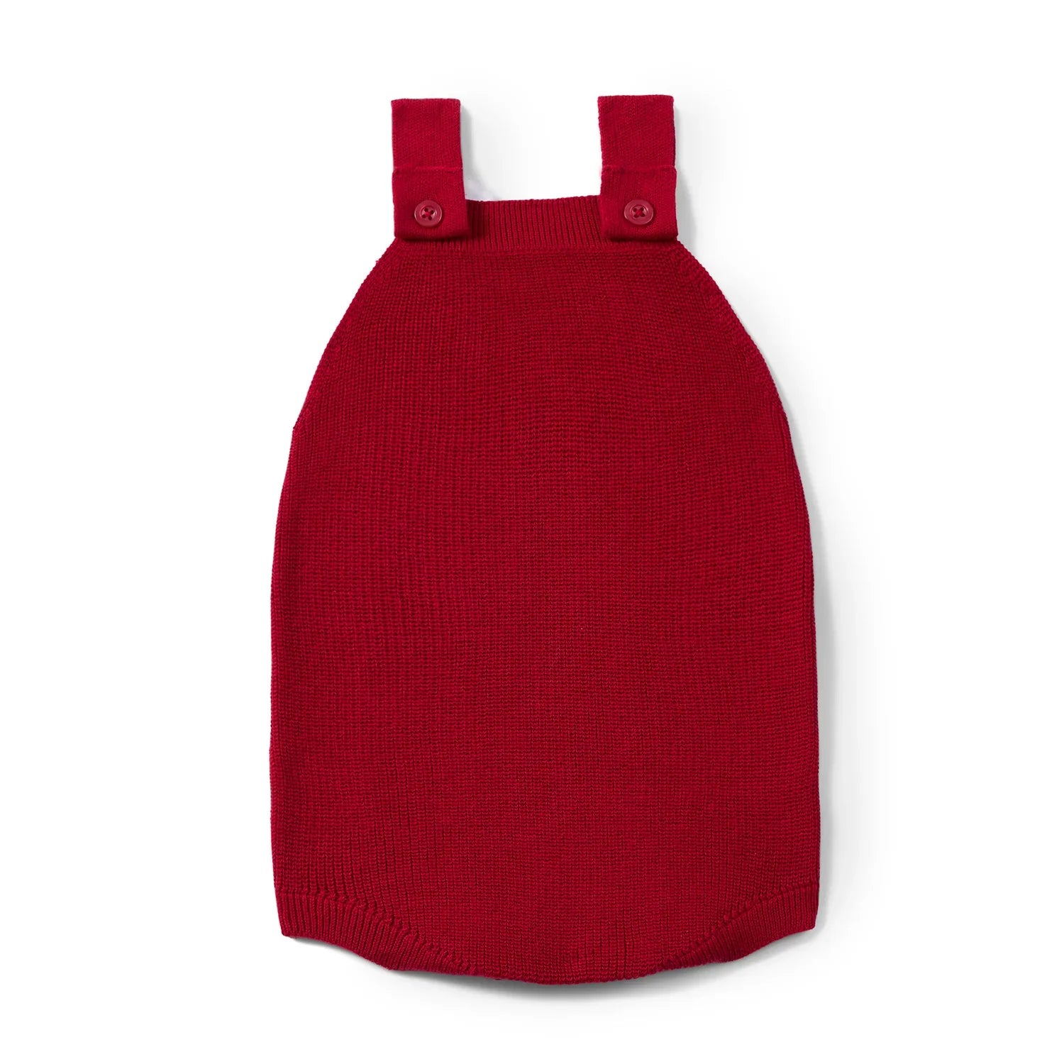 Baby Knit Button Strap Romper in Red Xmas - Aaria Tees Aaria Tees