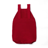 Baby Knit Button Strap Romper in Red Xmas - Aaria Tees Aaria Tees