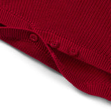 Baby Knit Button Strap Romper in Red Xmas - Aaria Tees Aaria Tees