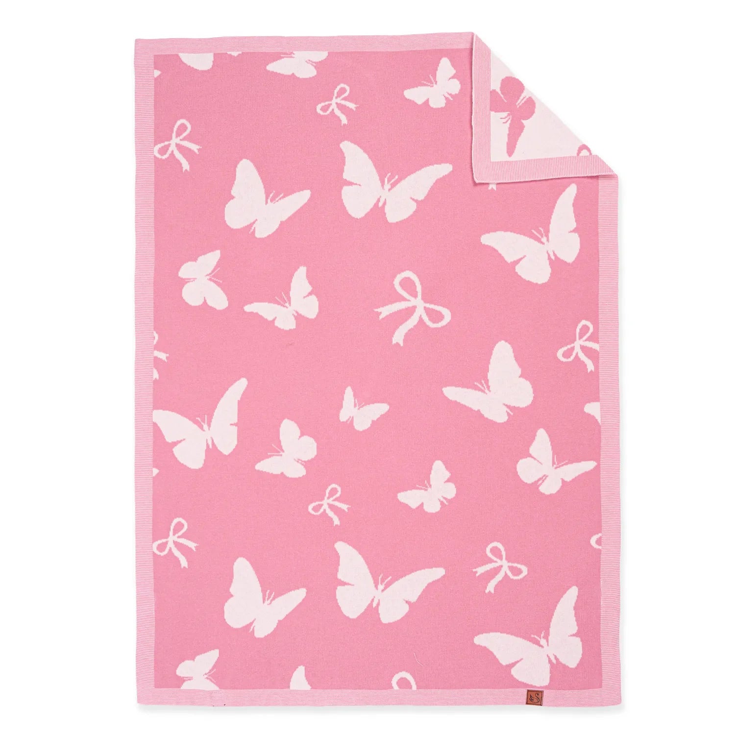 Butterfly Jacquard Knit Baby Blanket - Aaria Tees Aaria Tees