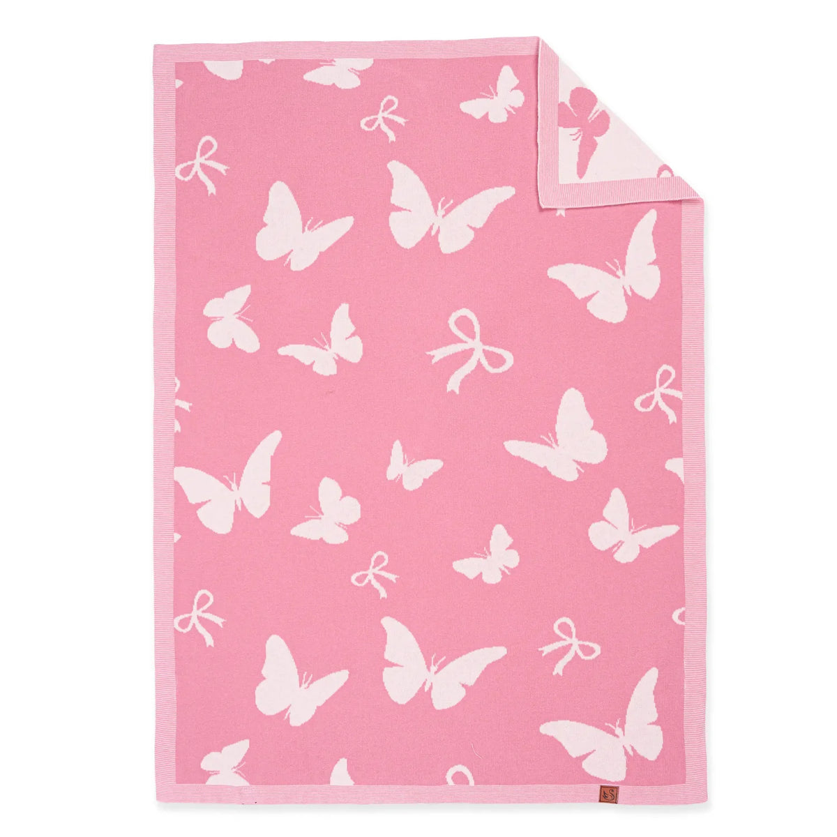 Butterfly Jacquard Knit Baby Blanket - Aaria Tees
