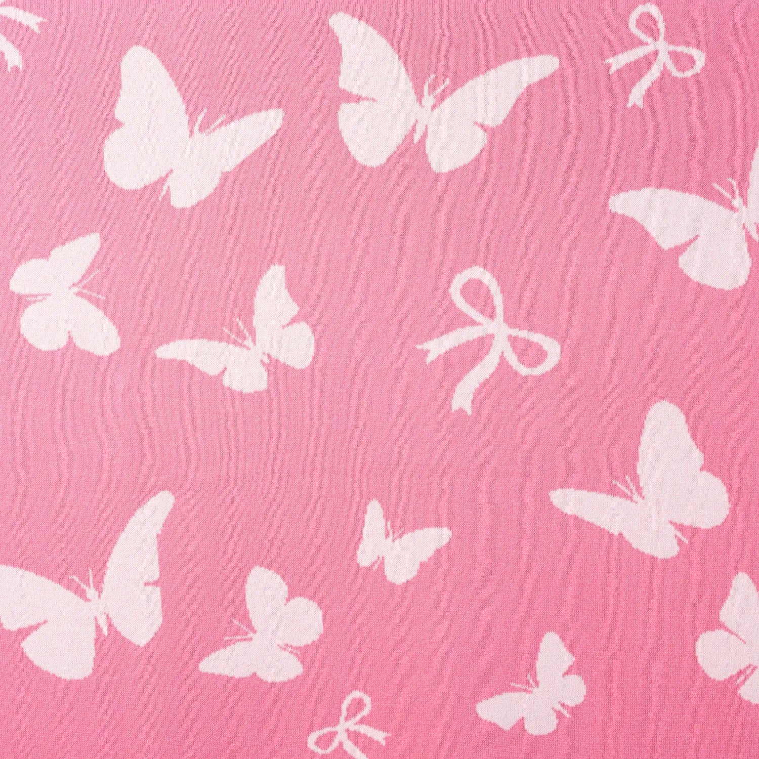 Butterfly Jacquard Knit Baby Blanket - Aaria Tees Aaria Tees