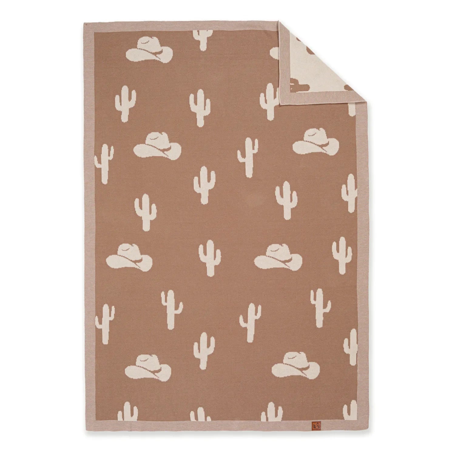 Cactus Jacquard Knit Baby Blanket - Aaria Tees Aaria Tees