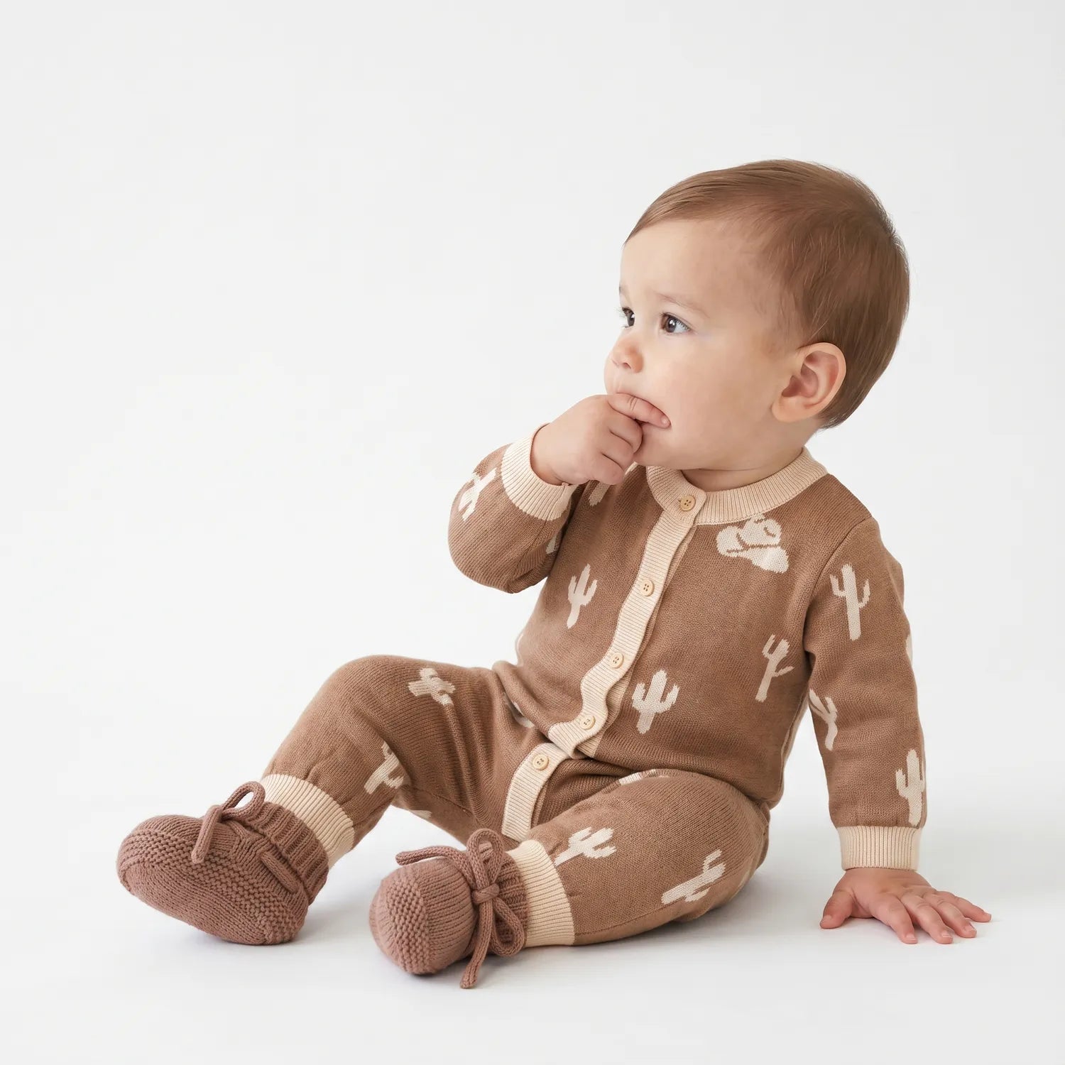 Cactus Baby Knit Button Romper - Aaria Tees Aaria Tees