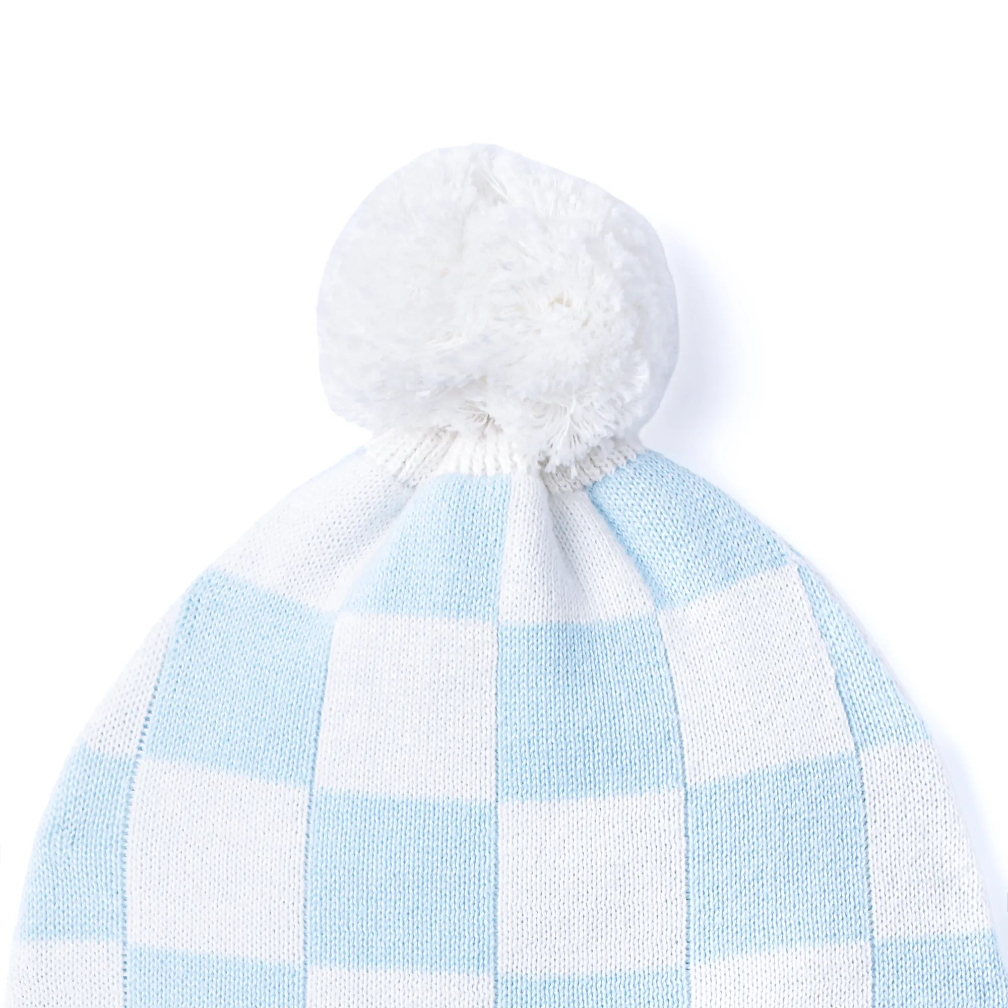 Blue Checker Baby Knit Beanie - Aaria Tees Aaria Tees