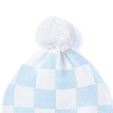 Blue Checker Baby Knit Beanie - Aaria Tees Aaria Tees