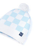 Blue Checker Baby Knit Beanie - Aaria Tees Aaria Tees