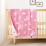 Cowgirl Jacquard Knit Baby Blanket - Aaria Tees Aaria Tees