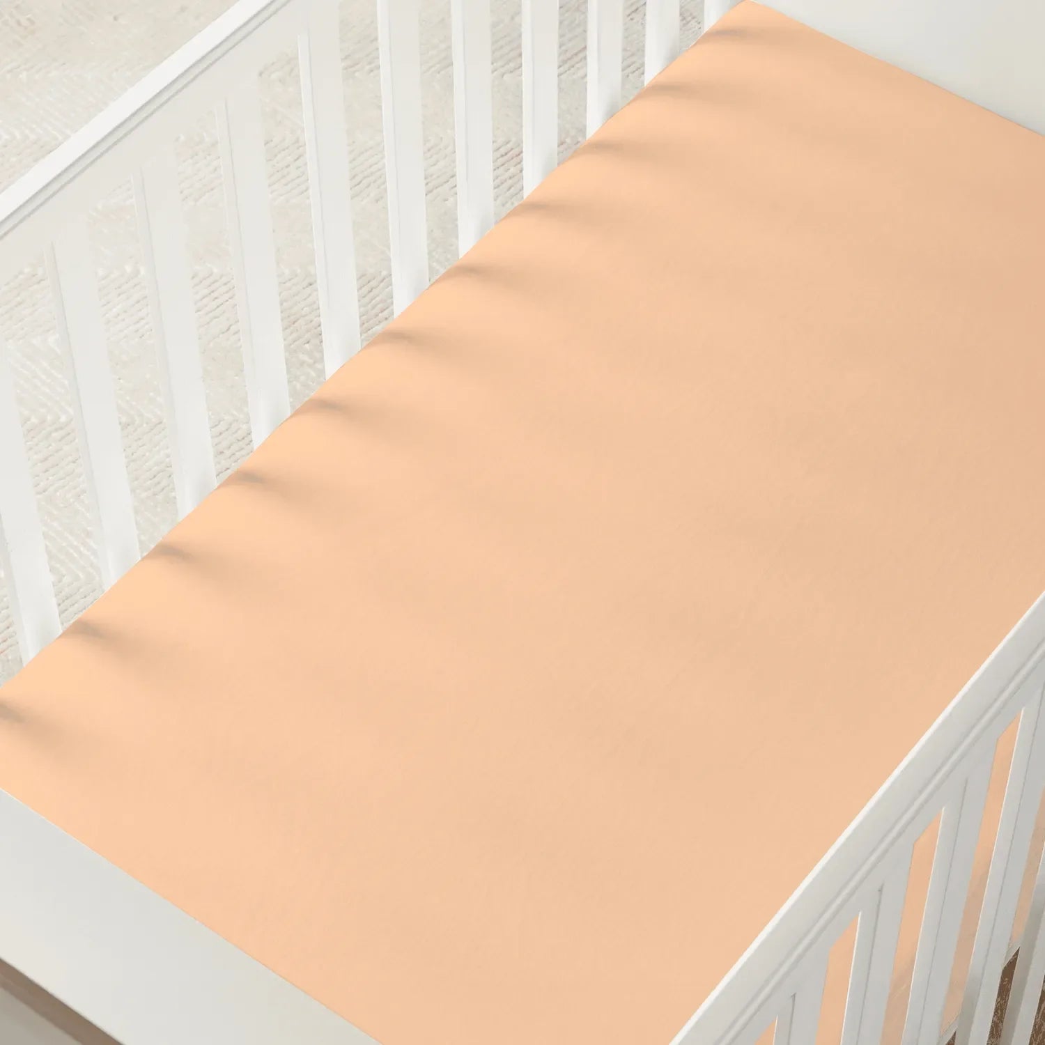 Bamboo Crib Sheet in Peach Fuzz - Aaria Tees Aaria Tees