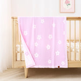 Daisy Jacquard Knit Baby Blanket - Aaria Tees Aaria Tees