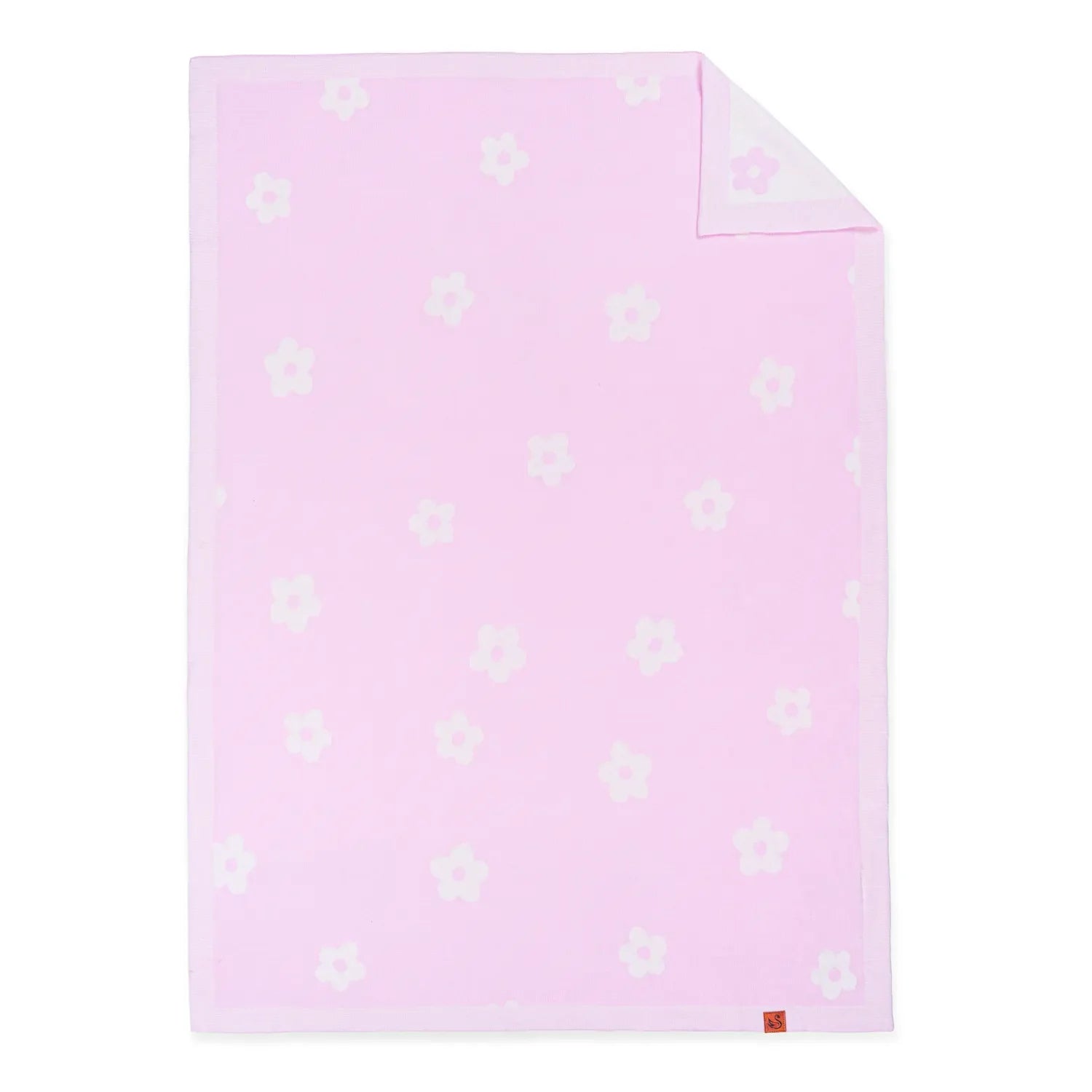 Daisy Jacquard Knit Baby Blanket - Aaria Tees Aaria Tees