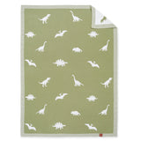 Dinosaur Jacquard Knit Baby Blanket - Aaria Tees Aaria Tees