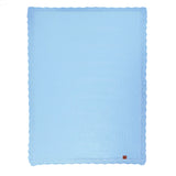 Heirloom Lace Knit Baby Blanket in Baby Blue - Aaria Tees Aaria Tees