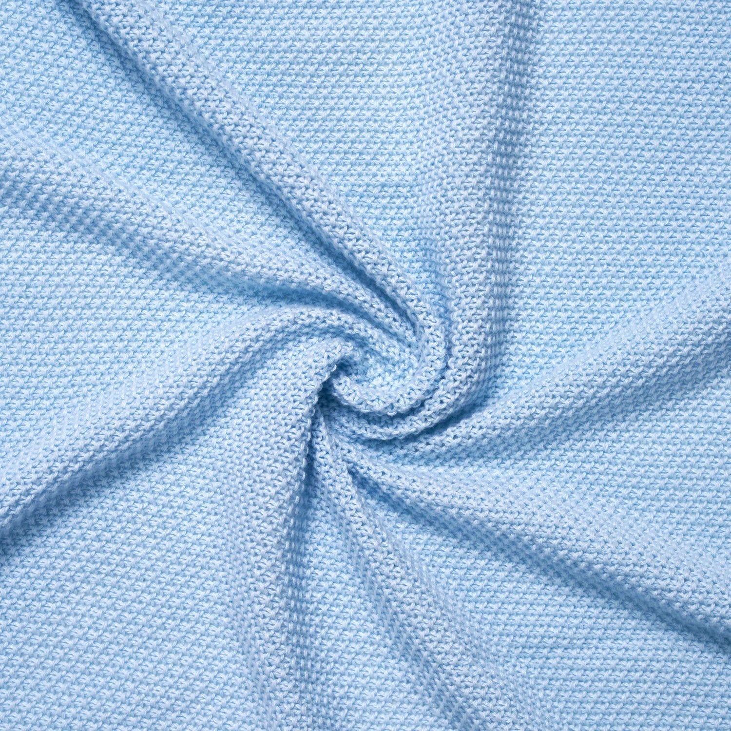 Heirloom Lace Knit Baby Blanket in Baby Blue - Aaria Tees Aaria Tees