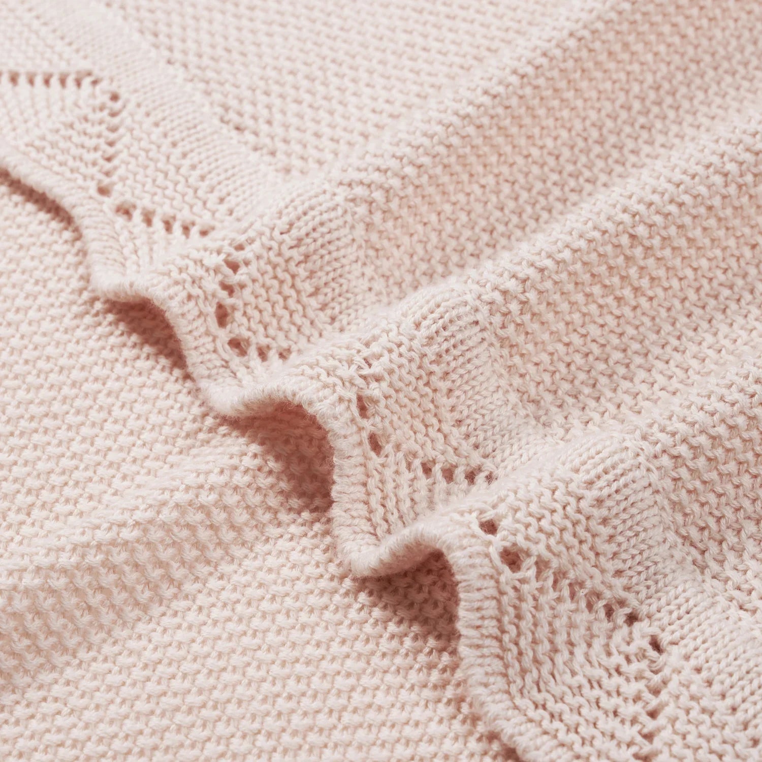Heirloom Lace Knit Baby Blanket in Beige - Aaria Tees Aaria Tees