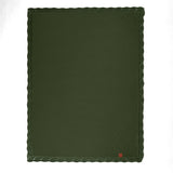 Heirloom Lace Knit Baby Blanket in Forest Green - Aaria Tees Aaria Tees