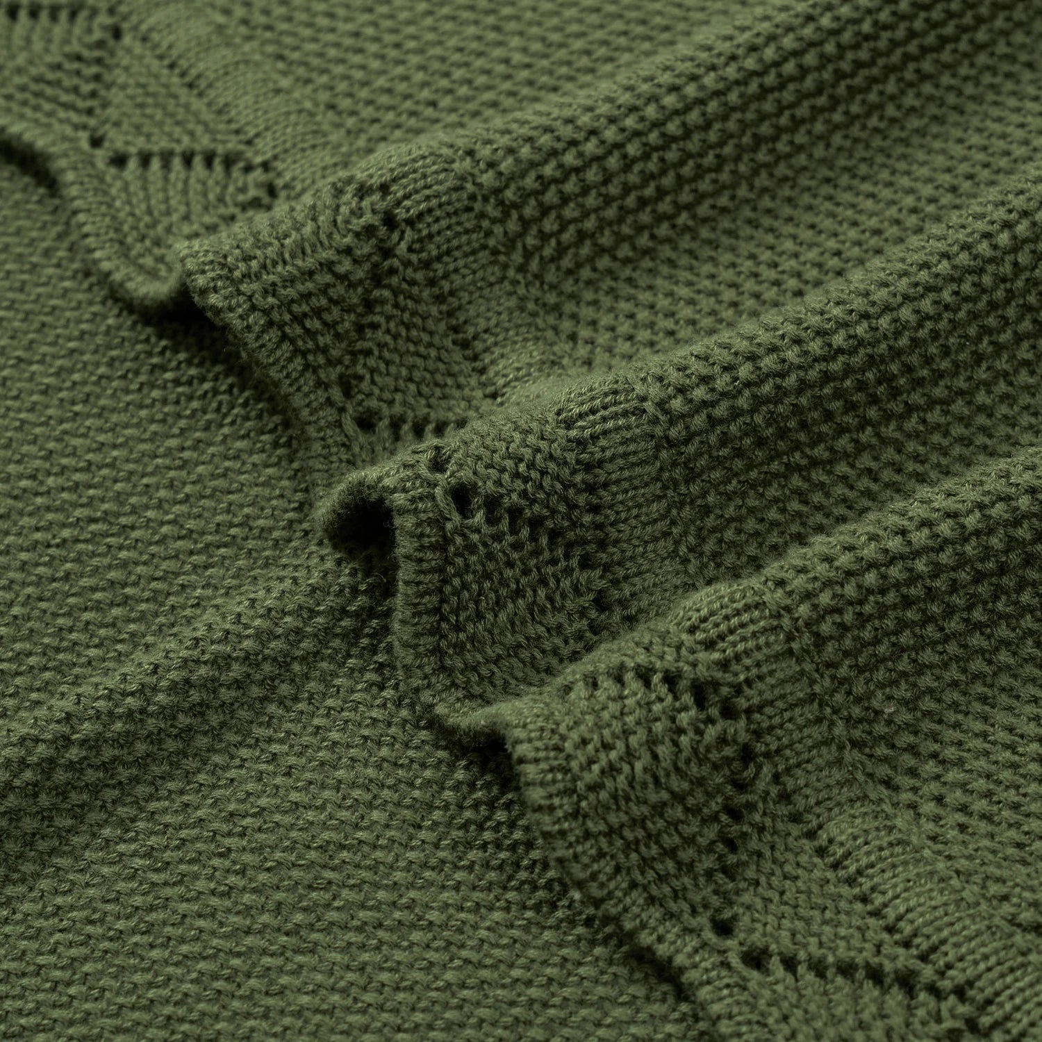 Heirloom Lace Knit Baby Blanket in Forest Green - Aaria Tees Aaria Tees