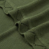 Heirloom Lace Knit Baby Blanket in Forest Green - Aaria Tees Aaria Tees